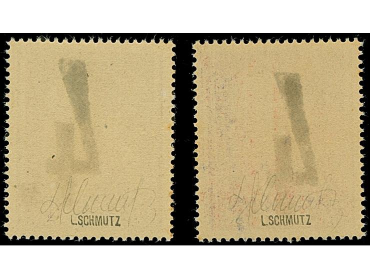 1944, Handstamp “4” on Generalgouvernement Hitler 24 and 30 Groszy, mint never hinged, some minor color adhesion, very fine, 