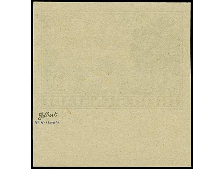 1943, Zulassungsmarke, ungezähntes Unterrandstück, postfrisch, tadellos, u.a. sign. Gilbert