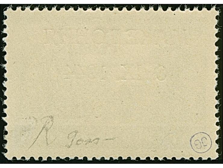 9 L. auf 10 St. mit Aufdruck in Type II mit der Platte der 9 L. auf 15 St. (Wertziffer “9” statt “6”), postfrisch, in tadello