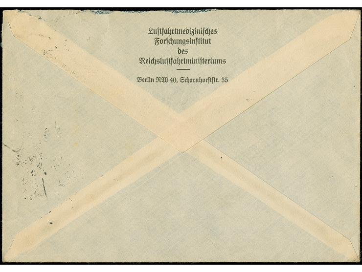1934, Steinadler 10 Pfg. mit Stempel “BERLIN SW11 25.4.38” für die Luftpostgebühr auf sonst portofreiem Frei durch Ablösung R