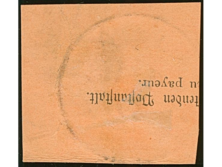 1891, 2 M. dunkelrotkarmin mit klarem Stempel “MIKINDANI 4.1.99” auf Postanweisungs-Briefstück, in tadelloser Erhaltung, Foto