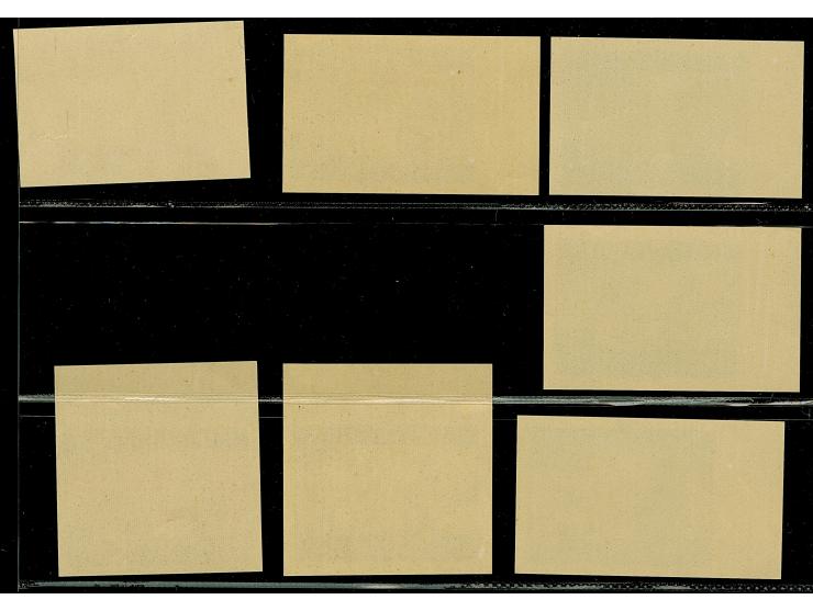 1944, Bombengeschädigte 5 Quint - 3 Franc, je breitrandig ungezähnte Randstücke, postfrisch, tadellos