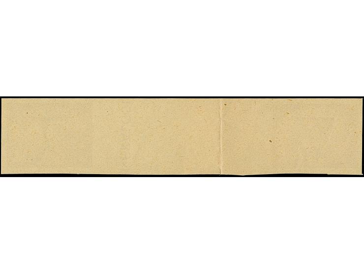 1940, Hoheitszeichen 30 Groschen, ohne Wertziffer, ungezähnter Probedruck auf gelblichem, ungummiertem Andruckpapier, waagere