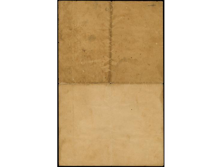 1893, Vordruckblatt “Kaiserlicher Gouverneur von Deutsch-Ostafrika” mit handschriftlich in Arabisch geschriebener Erlass über