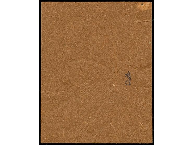 1942, Aufdrucktype III, Hakenkreuz 4mm: 1,50 Rubel auf 5 Kopeken bräunlichrot, farbfrisch und gut gezähnt, sauber mit L1 “Ale