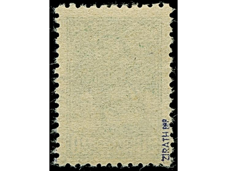 1942, Aufdrucktype III Hakenkreuz 4mm: 3 Rubel auf 20 Kopeken schwarzgelbgrün, farbfrisch und gut gezähnt, sauber Teilabschla