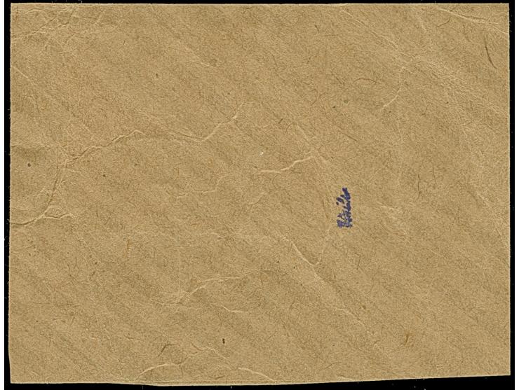 1942, Aufdrucktype III Hakenkreuz 4mm: 10 Rubel auf 1 Rubel schwärzlichblau, farbfrisch und üblich gezähnt, sauber mit L1 “Al