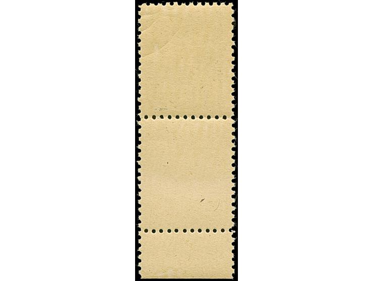 1941, Landespost 30 Kopeken schwarzultramarin, mit kompletten Leerfeld in Markengröße und Bogenrand unten, sauber gestempelt,