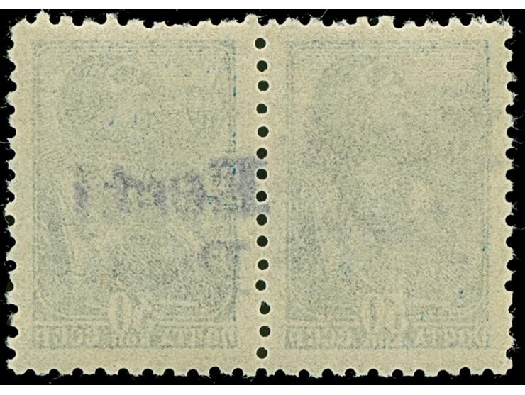 30 Kopeken dunkelviolettultramarin, mit violettem statt schwarzem Handstempelaufdruck, missbräuchlich angebracht, waagerechte