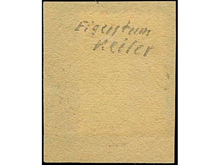 1941, 20 Kopeken dunkelgraugrün, mit braunrotem, kopfstehenden Aufdruck, sauber mit Stempel “ZARASAI 1.IX.41” auf Briefstück,