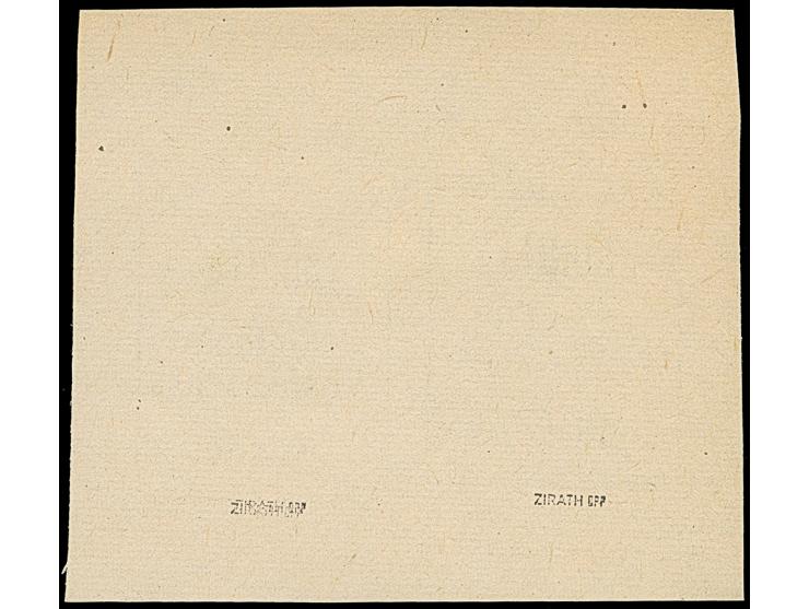 1942, Probedruck auf abweichendem Papier, ungezähnt: 60 Kopeken im Streifen mit zwei Marken, ungummiert wie verausgabt, tadel