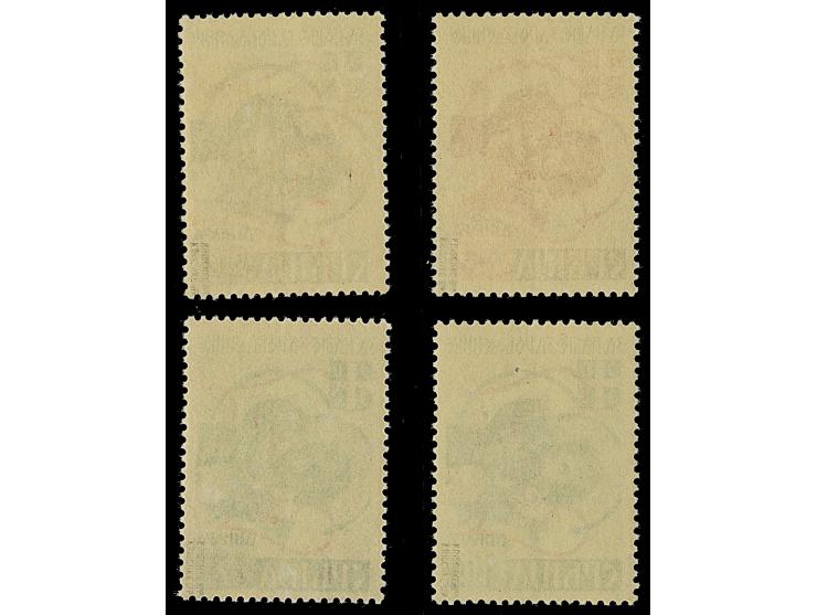 1941, Kriegsgefangene 0,50-4 Dinar, Aufdrucktype AIII, postfrisch, tadellos, sign. Krischke BPP