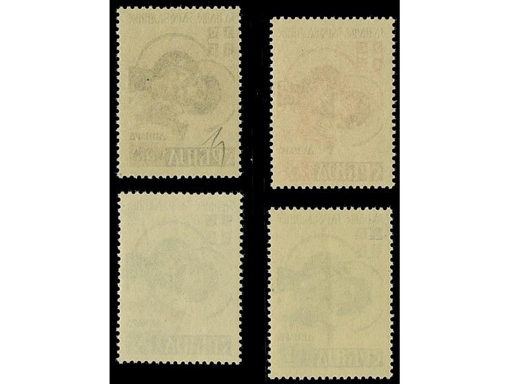 1941, Kriegsgefangene 0,50-4 Dinar, ohne Netzüberdruck, einheitlich mit Stecherzeichen in Type I, postfrisch, tadellos, selte