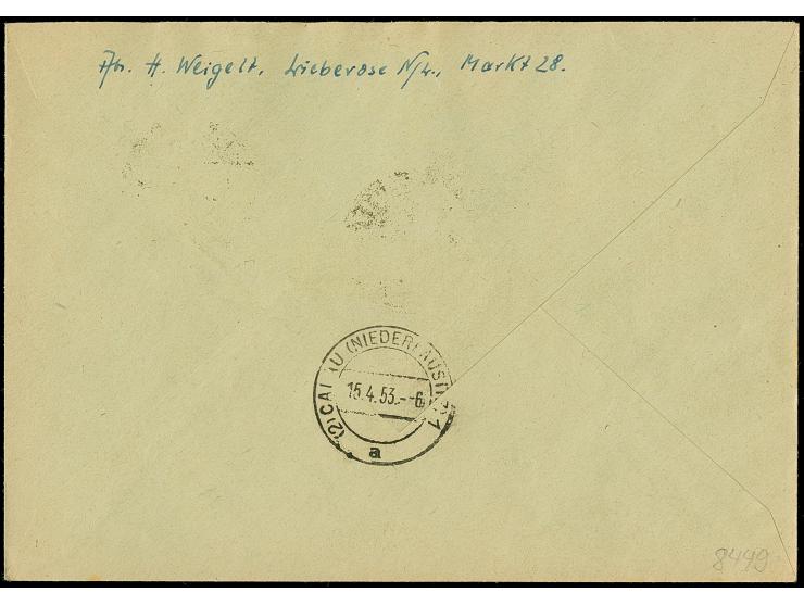 1952, Persönlichkeiten 80 Pfg. auf gestrichenem Papier mit Lacküberzug, zusammen mit Pieck 12 Pfg. im waagerechten Paar, saub