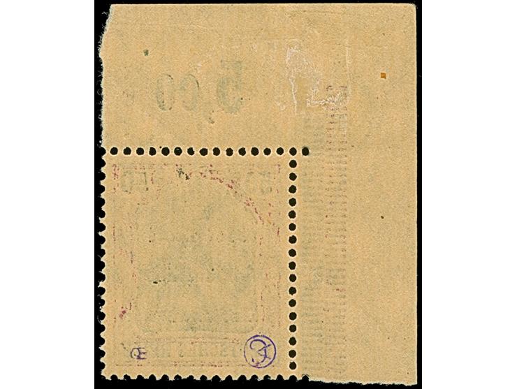 1920, Germania 50 Pfennig auf mittelchromgelb, linke obere Bogenecke Marke, postfrisch, tadellos, eine sehr attraktive Marke,