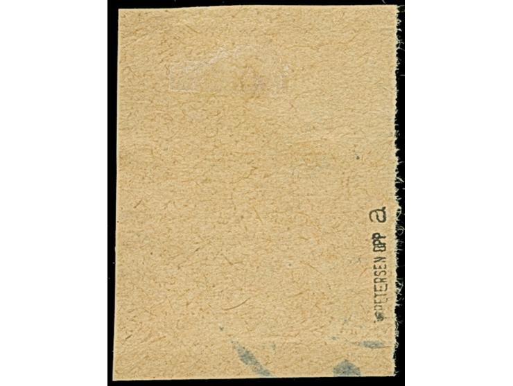 1922, Säerin 50 Pfennig auf 50 Cent preußischblau, farbfrisch und gut gezähnt, sauber mit Stempel “LÖMPÖNEN” auf Briefstück, 