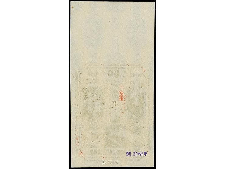 1941, Hilfe für Stadtkindergärten 60 Kopeken braun, ungezähnter Probedruck mit Oberrand auf weißem Papier mit Wasserzeichen "