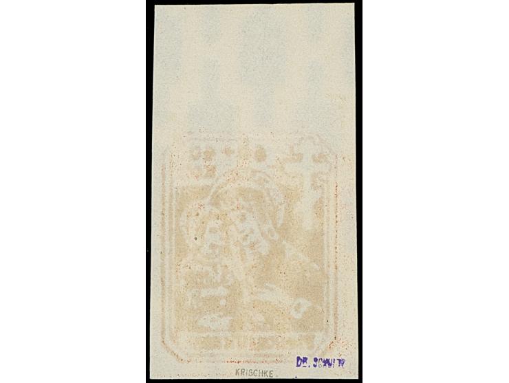 1941, Hilfe für Stadtkindergärten 60 Kopeken rotorange, ungezähnter Probedruck mit Oberrand auf weißem Papier mit Wasserzeich