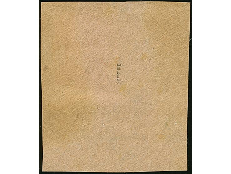 1941, 10 Kopeken preußischblau, mit diagonalem Aufdruck, dieser zum Teil auf das Briefstück übergehend, winzig fleckig, sonst