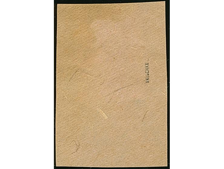 1941, 30 Kopeken violettultramarin, mit diagonalem Aufdruck, dieser zum Teil auf das Briefstück übergehend, winzig fleckig, s