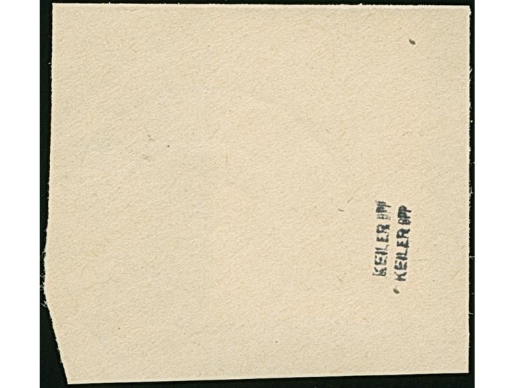 1941, Vilnius 5 Kopeken bräunlichrot, kopfstehender Aufdruck, sauber mit Stempel “VILNIUS 18.7.41” auf Briefstück, tadellos, 