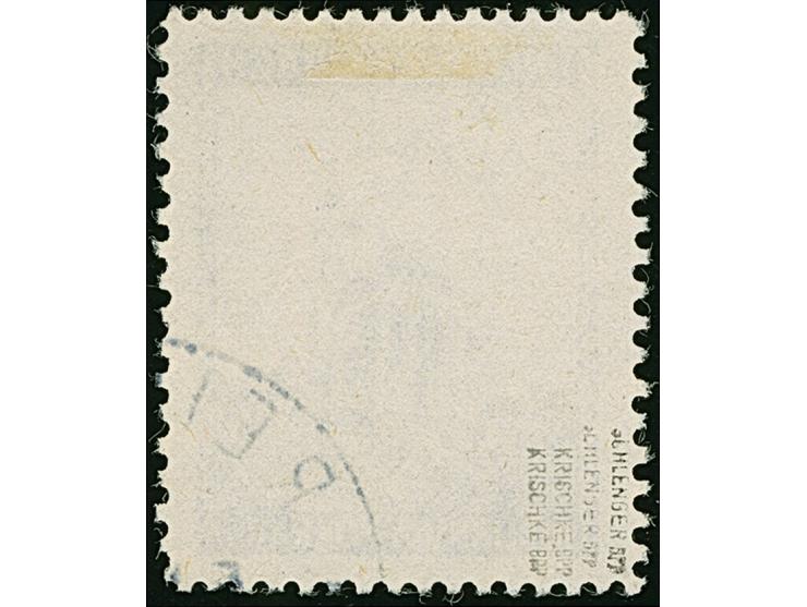 1945, Ansichten aus Slowenien Kapitelkirche in Rudolfswert 50 Centesimi dunkelviolett, mit Plattenfehler “2 Telegraphendrähte