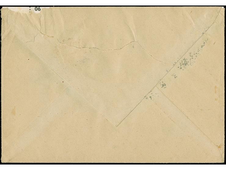 Netz auf Ziffer 75 Pfg. im senkrechten Paar mit Stempel “FRANKFURT 10.8.48” als nachträglich verklebte und tarifgerechte Zufr