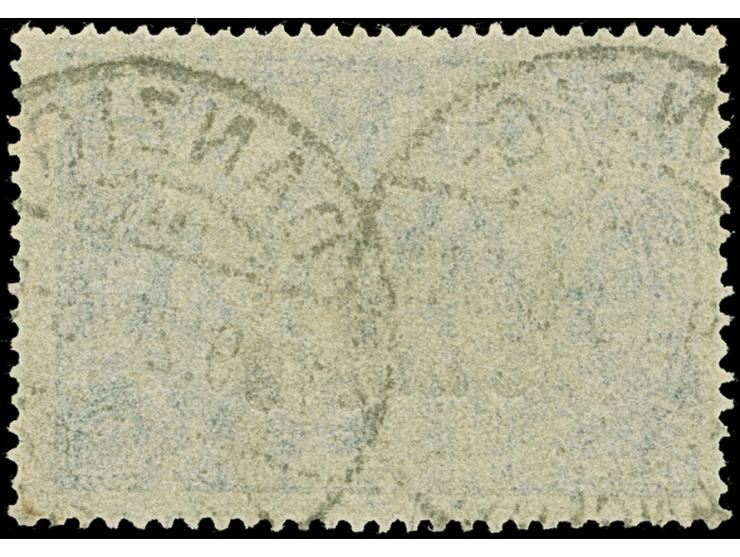 1920, 2 Mark dunkelkobaltblau, mit klarem Doppeldruck, farbfrisch und gut gezähnt, sauber zeitgerecht gestempelt “DANZIG-LANG