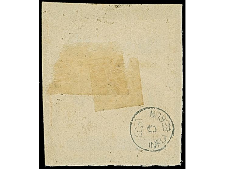 1920, Spitzen nach oben: 10 Mark auf 7½ Pfennig, mit doppeltem Netzunterdruck, farbfrisch und gut gezähnt, sauber mit zeitger