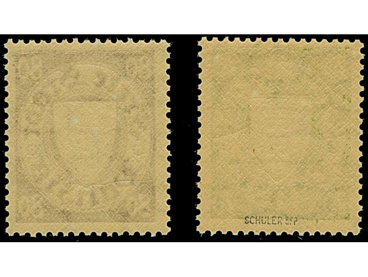 1935, Staatswappen 70-80 Pfennig, Probedrucke ohne Wappeneindruck, postfrisch, tadellos