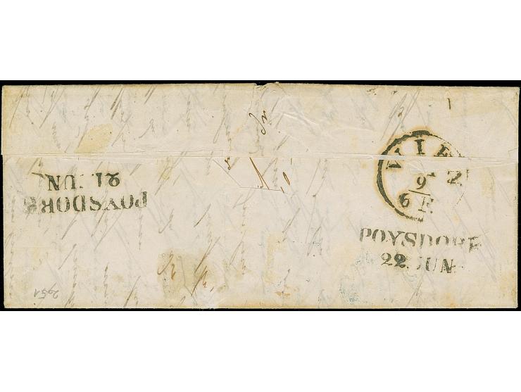 1850, 1 Kr. ockergelb, Type Ib mit Abart “Doppelseitiger Druck”, als Zufrankatur mit 2 Kr. schwarz Type Ib (senkrechter Dreie