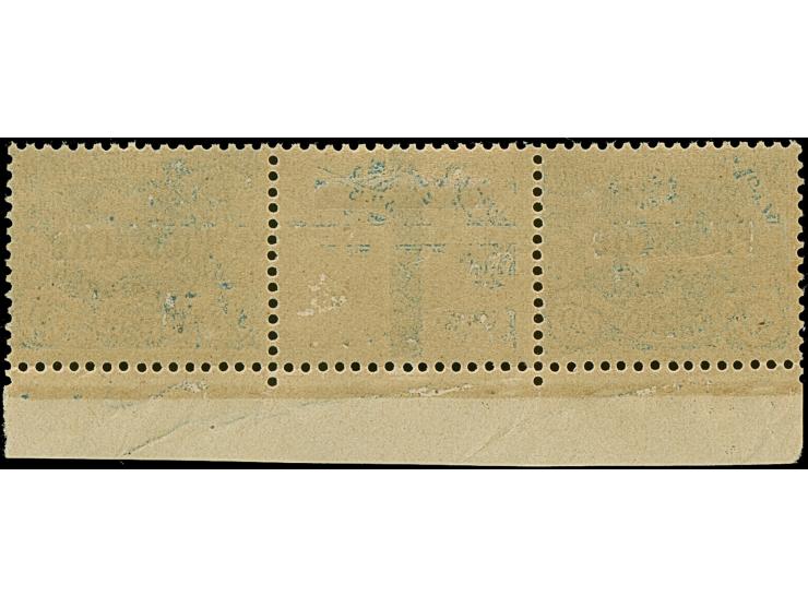 1921, Plebiscite 20 Pfennig kobaltblau, waagerechtes Zwischenstegpaar mit Unterrand, sauber ungebraucht, tadellos, sehr selte