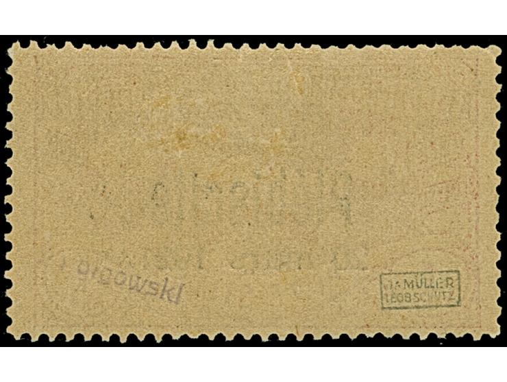 1921, Plebiscite 1 Mark, mit Plattenfehler “großer weißer Fleck in der Gravur rechts neben der linken Wertangabe”, postfrisch