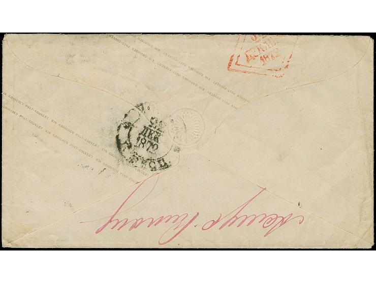 1872, großer Schild 2 Gr. ultramarin, farbfrisch und gut gezähnt, sauber mit Hufeisentempel “DÜSSELDORF () 72" auf Ganzsachen