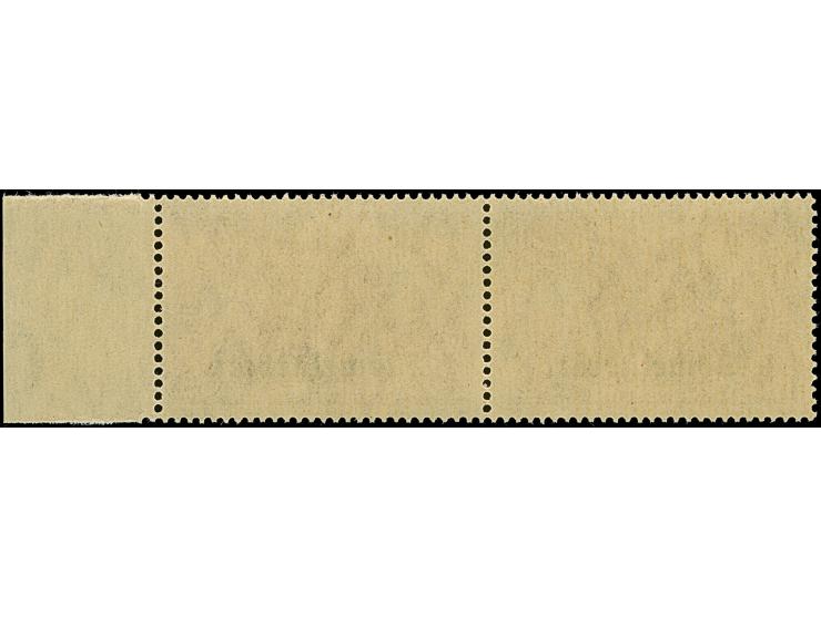 1920, Germania 2,50 Mark rotlila, waagerechtes Seitenrandpaar, die linke Marke mit Urmarkenplattenfehler “oberer Rahmen über 