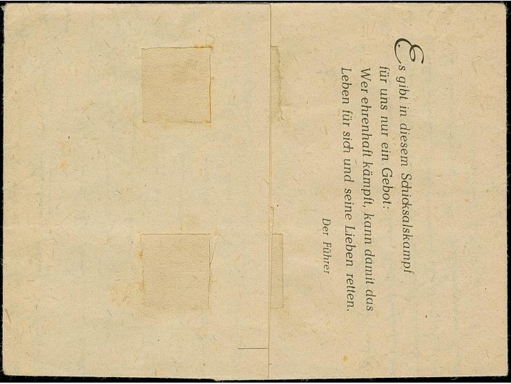 Ostpreussen-Feldpostfaltbrief mit Normstempel “d 28.3.45” und Absendervermerk mit Feldpostnummer “10673” (= Kommando 69. Inf.