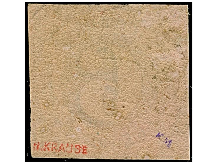 1852, 6 Kr. auf rosa, farbfrisch, rechts unten leicht berührt, sonst voll- bis breitrandig, ungebraucht mit frischem Original