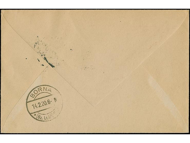 1920, Germania 80 Pfennig karmin/schwarz auf hellrot, farbfrisch und gut gezähnt, sauber mit Stempel “MEMEL 11.2.20” auf über