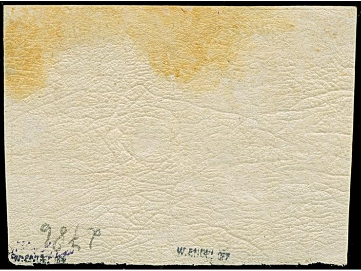 9 Kr. gelb im waagerechten Paar, Type II, farbfrisch, unten links gering berührt, sonst voll- bis überrandig, rechts mit klei