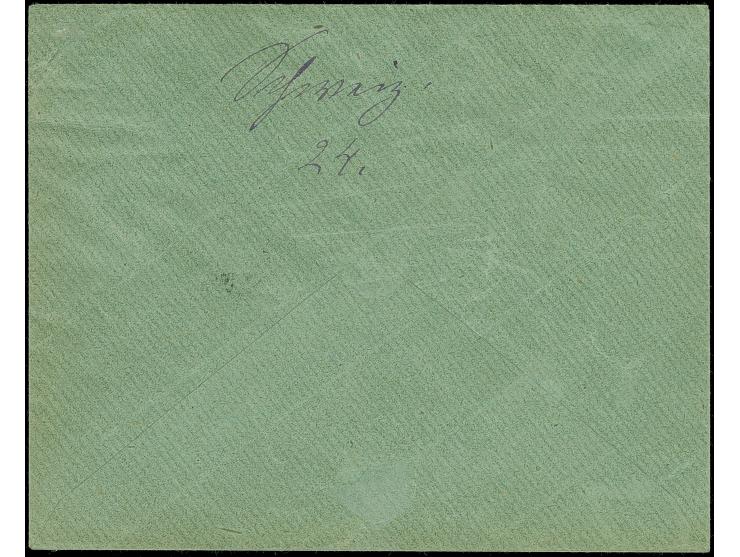 Erfurt-Privat-Stadtbrief-Beförderung: 1888, Erfurter Dom 5 Pfg. mit senkrechter Papierfalte und Stempel “Pr.St.Bef. ERFURT 9.