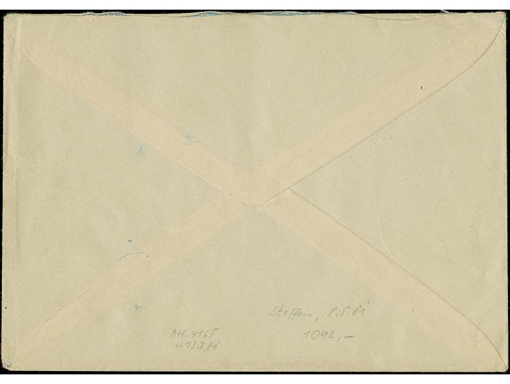 1949, Volkshilfe 8-50 Fr. sauber mit Stempel der Ausstellung “IBASA 23.4.50” nach Straßburg ohne Ankunftsstempel, Marken tade