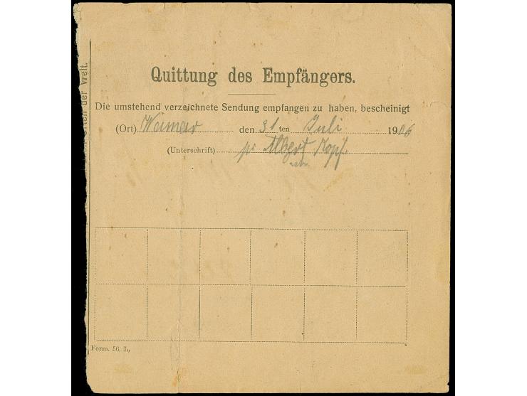 Leipzig-Leipziger Paketfahrt Albert Meyer: 1897, 10 Pfg. grau, zwei waagerechte Paar mit Stempel “LEIPZIGER PAKETFAHRT ALBERT
