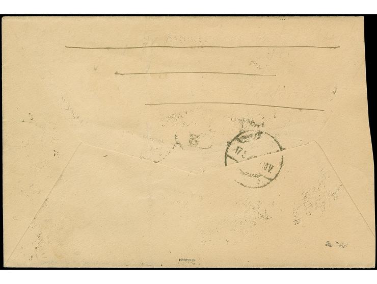 1923, 100-500 Mark auf 80 Mark auf 1,25 Mark, mit Zufrankatur mit Stempel "KLAIPEDA 15.V.23" auf R-Brief nach Berlin, Brief l