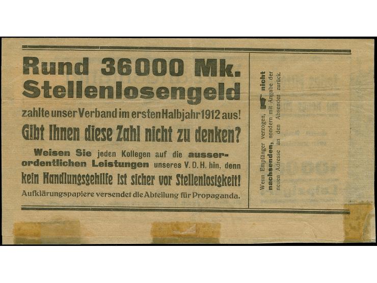 Leipzig-Leipziger Verkehrsanstalt: 1908/09, 2 Pfg. dunkelgrün mit Stempel “VEREIN STADTBRIEFBEFÖRDERUNG LEIPZIG” auf kpl. Str