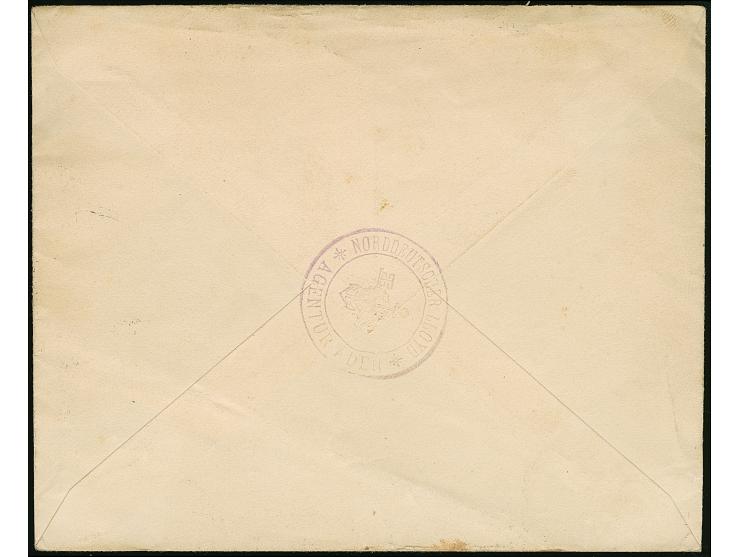 EINGEHENDE POST: 1890, Briefkuvert mit gedrucktem Absender "S.SCHMUCK/ ADEN-ARABIA", frankiert mit britisch Indien 2 a. blau,