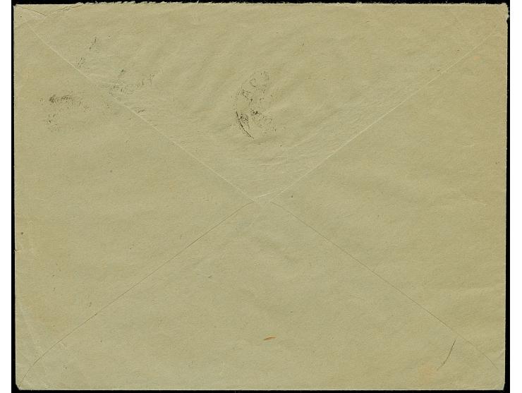 1923, 24-Werte 15 Centu auf 10 Mark braun, senkrechtes Paar in der Typenkombination V/Ie von den Feldern 48 bzw 48, zusammen 