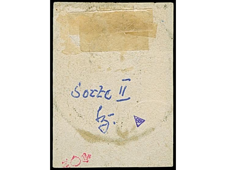 5 Pfennig violettpurpur mit zentrischem Stempel "LAMU 25/4 90" auf Briefstück