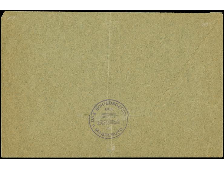 Magdeburg-Courier: 1887, Magdeburger Dom 14 Pfg. mit violettem Ovalstempel “Stadtbriefbeförderung COURIER 3.FEB.96” auf R-Ort