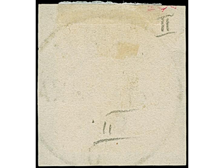 10 Pfennig dunkelrosarot mit zentrischem Stempel "LAMU 6/2 90" auf Briefstück.&nbsp;