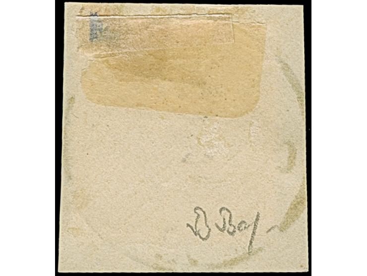 20 Pfennig ultramarin mit zentrischem Stempel "LAMU 6/2 90" auf Briefstück.&nbsp;